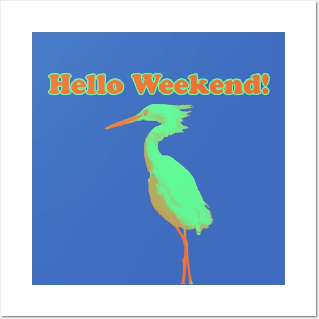 Neon bird weekend Wall Art by Suncatcher Photos - Apparel - Home Decor